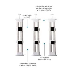 Unipanel Bath Panel Fixing Kit - 3 Piece | Secure & Durable Bath Panel Accessories 7 Unipanel Bath Panel Fixing Kit - 3 Piece | Secure & Durable Bath Panel Accessories -Deals Freestanding Baths Store UNIPANEL3PART n d3 460