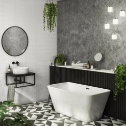 Valencia 1300 Small Freestanding Bath - Modern Luxury for Compact Spaces -Deals Freestanding Baths Store V13BTH d2 460