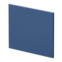 Venice Abstract Urban Satin Blue L-Shaped End Bath Panel - 700mm | Modern Bathroom Design