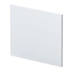 Venice Abstract Urban Satin White L-Shaped End Bath Panel - 700mm | Modern Bathroom Design