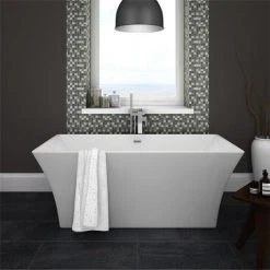 Venice 1520 Square Modern Freestanding Bath | Luxury Bath Tub for Contemporary Bathrooms