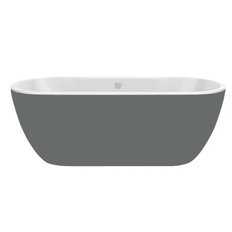 Verona Grey Freestanding Modern Bath - Stylish & Contemporary Design 5 Verona Grey Freestanding Modern Bath - Stylish & Contemporary Design - Image 3