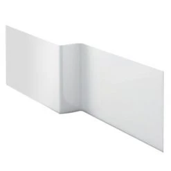 Milan Acrylic Square Offset Front Panel for 1700 L-Shaped Shower Baths | Victorian Plumbing