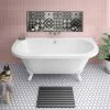 Admiral 1685 Back To Wall Roll Top Bath with White Leg Set - Double Ended Freestanding Bath | Victorian Plumbing -Deals Freestanding Baths Store WHTADMIRAL1685B n p