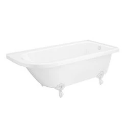 Appleby 1700 Roll Top Shower Bath with White Leg Set - Victorian Plumbing