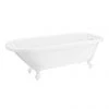Bromley 1780 Single Ended Roll Top Bath with White Leg Set - Victorian Plumbing -Deals Freestanding Baths Store WHTBROM1780B np