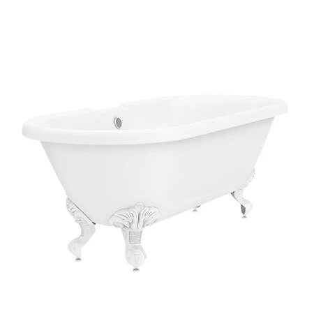 Duke 1795 Traditional Roll Top Bath with White Leg Set - Double Ended Freestanding Bath 8 Duke 1795 Traditional Roll Top Bath with White Leg Set - Double Ended Freestanding Bath - Image 6