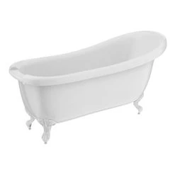 Oxford 1710 Roll Top Slipper Bath with White Leg Set | Victorian Plumbing